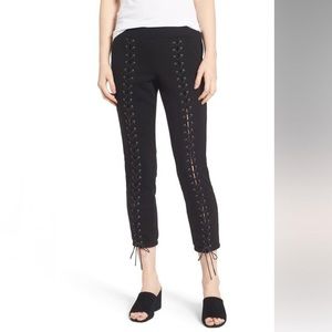 PAM & GELA Lace-Up Crop Sweatpants Size P = 00-0